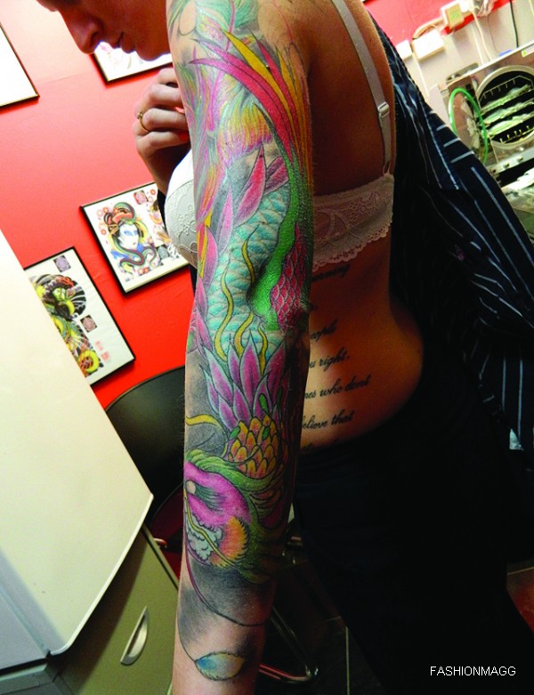 Girls Sleeve Tattoos Designs Photos