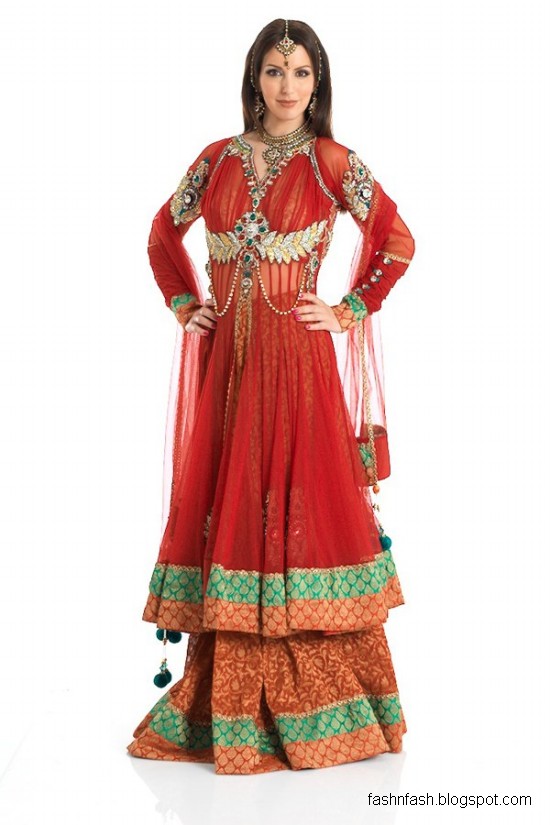 Anarkali-Frocks-in-Double-Shirts-Style-Double-Shirt-Dresses-2012-2013-2