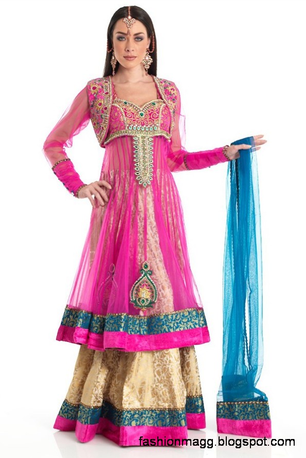 Anarkali-Frocks-in-Double-Shirts-Style-Double-Shirt-Dresses-2012-2013-