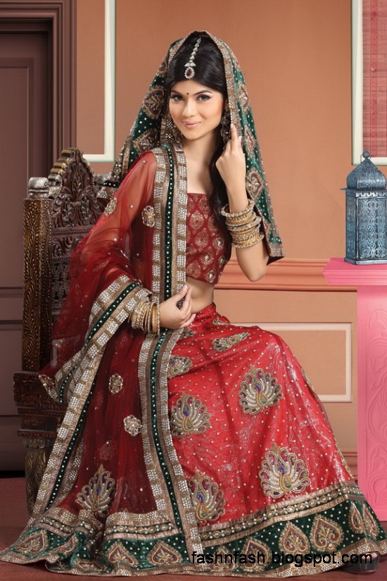 Indian-Pakistani-Beautiful-Bridal-wedding-Dress-Collection-2012-2013-Bridal-Saree-Lehanga-2