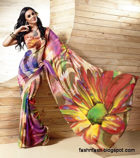 Indian-Printed-Saree-Design-Beautiful-New-Latest-Girls-Womens-Saree-Images-Photos-