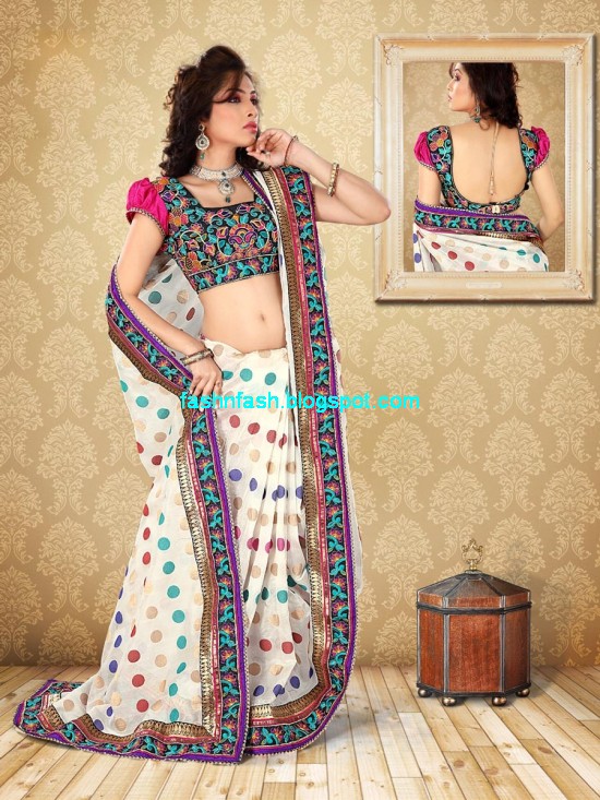 Saree-Designs-Lehanga-Choli-Style-Embroidered-Bridal-Party-Wear-Sari-New-Fashion-Clothes-1