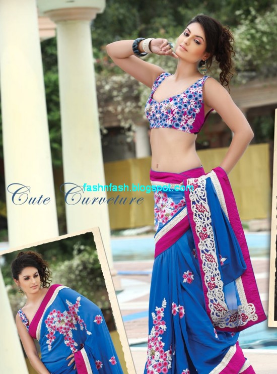 Saree-Designs-Lehanga-Choli-Style-Embroidered-Bridal-Party-Wear-Sari-New-Fashion-Clothes-8