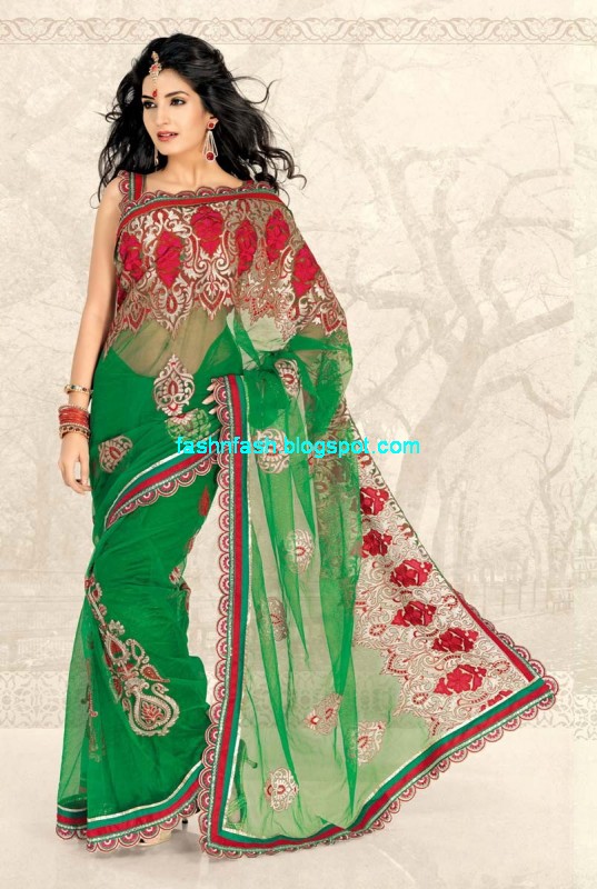 Saree-Designs-Lehanga-Choli-Style-Embroidered-Bridal-Party-Wear-Sari-New-Fashion-Clothes-9