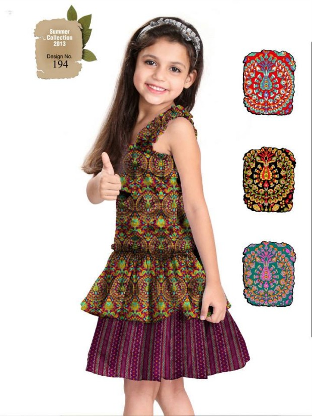 Kids-Childrens-Summer-Casual-Party-Wear-Dresses-Collection-2013-By-Al-Hamra-Fabric-2