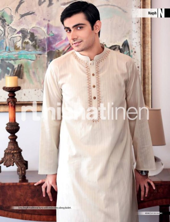 Naqsh-by-Nishat-Linen-Mens-Male-Wear-Kurta-Pajama-Shalwar-Kameez-Eid-Collection-2013-5