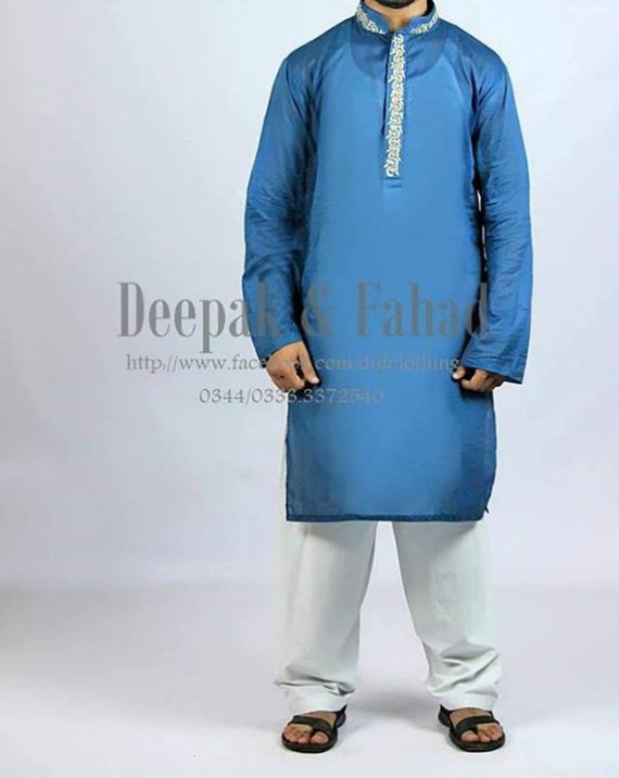 Mens-Boy-New-Summer-Eid-Dress-Kurta-Kamiz-Salwar-Pajama-2013-by-Deepak-Fahad-13