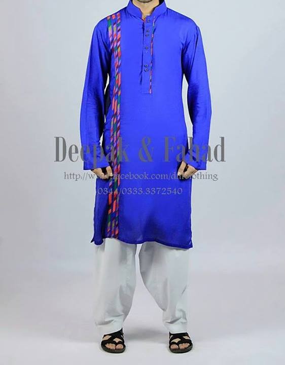 Mens-Boy-New-Summer-Eid-Dress-Kurta-Kamiz-Salwar-Pajama-2013-by-Deepak-Fahad-17