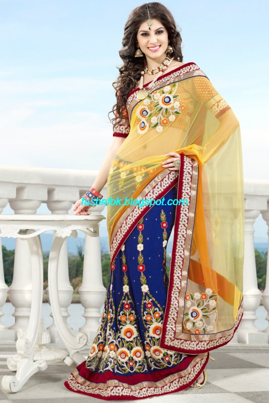 Indian-Brides-Bridal-Wedding-Fancy-Embroidered-Saree-Design-New-Fashion-Hot-Sari-Dress-11