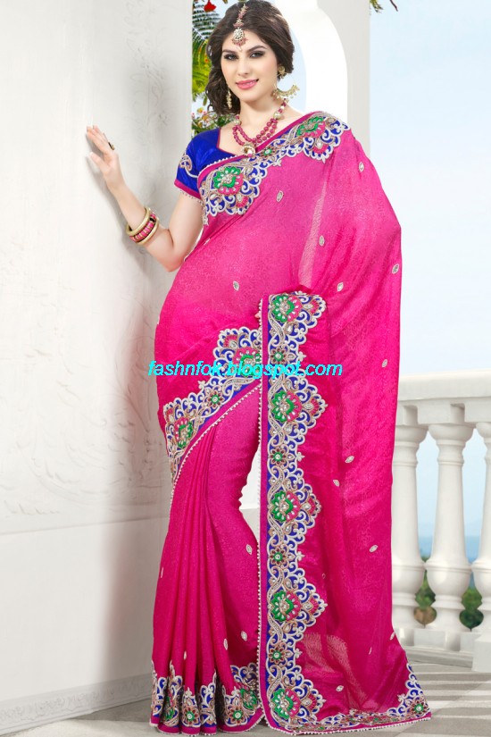 Indian-Brides-Bridal-Wedding-Fancy-Embroidered-Saree-Design-New-Fashion-Hot-Sari-Dress-13