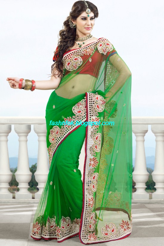 Indian-Brides-Bridal-Wedding-Fancy-Embroidered-Saree-Design-New-Fashion-Hot-Sari-Dress-14