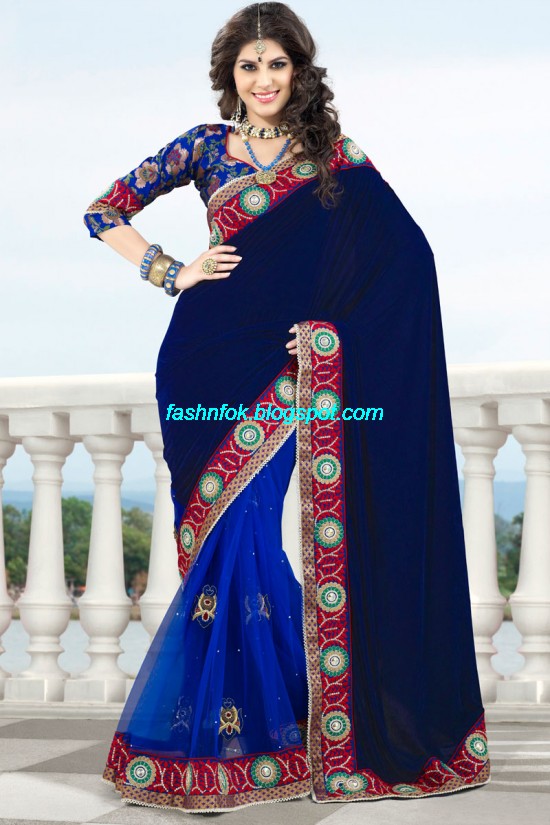 Indian-Brides-Bridal-Wedding-Fancy-Embroidered-Saree-Design-New-Fashion-Hot-Sari-Dress-4
