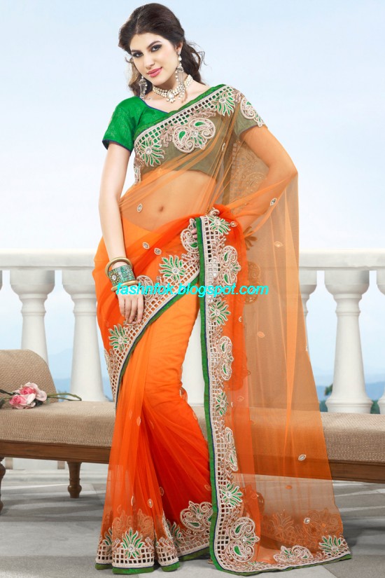 Indian-Brides-Bridal-Wedding-Fancy-Embroidered-Saree-Design-New-Fashion-Hot-Sari-Dress-7