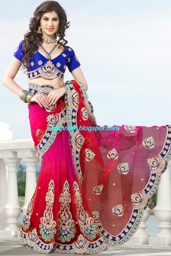Indian-Brides-Bridal-Wedding-Fancy-Embroidered-Saree-Design-New-Fashion-Hot-Sari-Dress-9