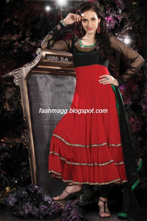Indian Anarkali Traditional Frock Design-Anarkali Fancy Silk Embroidered New Fashion Dress10