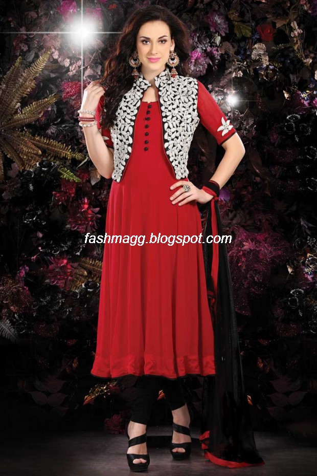 Indian Anarkali Traditional Frock Design-Anarkali Fancy Silk Embroidered New Fashion Dress4