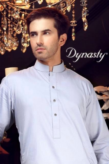 Mens-Wear-Cotton-Embroidered-Kurta-Pajama-By-Dynasty-Fabrics-New-Fall-Collection-2013-14-14