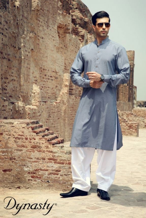 Mens-Wear-Cotton-Embroidered-Kurta-Pajama-By-Dynasty-Fabrics-New-Fall-Collection-2013-14-7