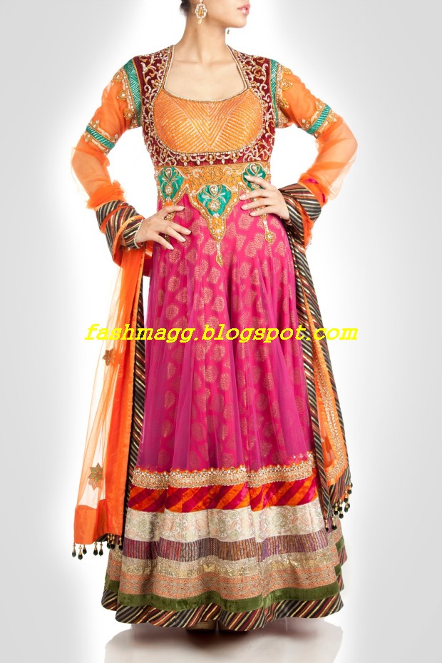 Amazing-Bridal-Wear-Indian-Fashionable-Dress-Designs-for-Cute-Girls-6