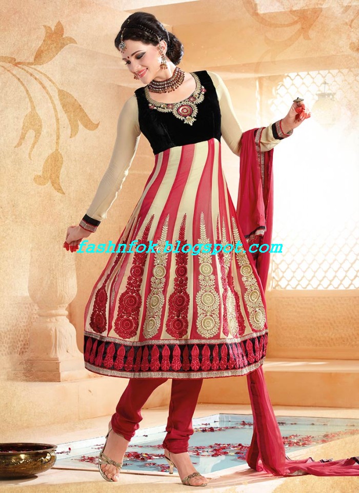 Beautiful-Anakrali-Umbrella-Frock-With-Churidar-Pajama-New-Fashion-Suits-2013-14-by-Designer-Amna-5