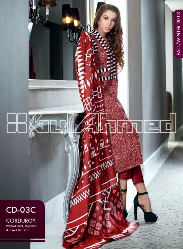 Beautiful-Cute-Girls-New-Fashion-Dress-Design-by-Gul-Ahmed-Fall-Winter-Collection-2013-14-11