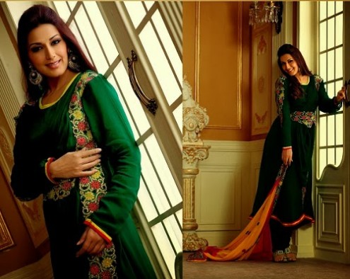 Sonali Bendre In Bollywood Anarkali Suits (1)