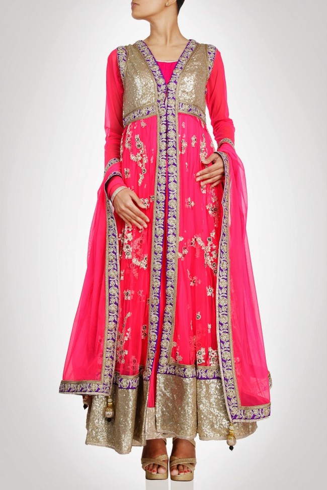 Anarkali-Gorgeous-Bridal- Wedding-Ankle-Length-Dress-by-Designer-Kiran-&-Shruti-Aksh-2