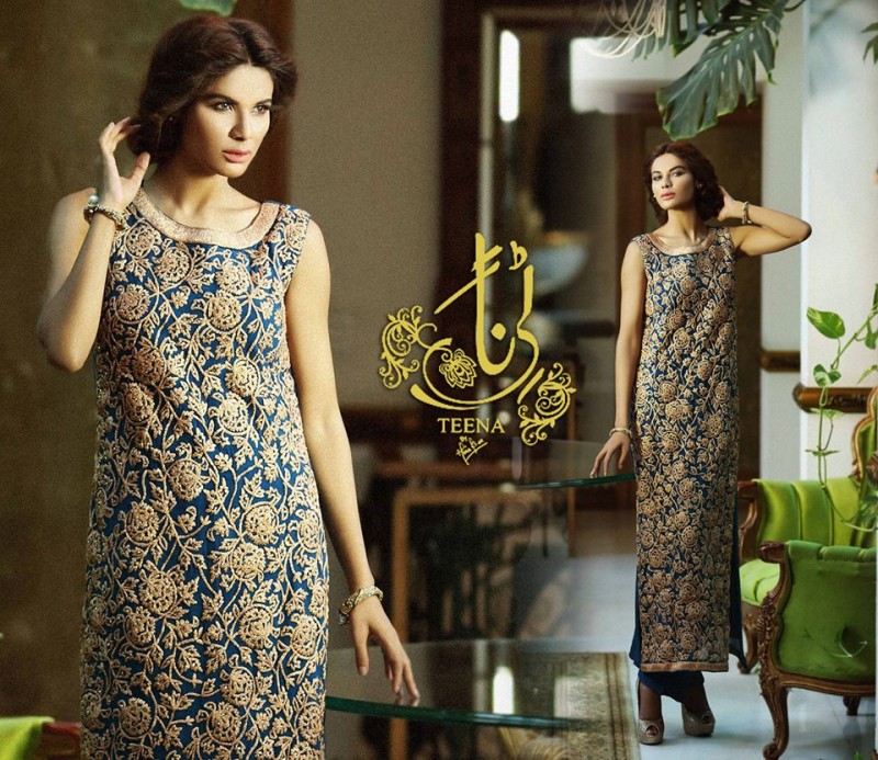 Womens-Girl-New-Fashion-Summer-Spring-Casual-Formal-Party-Wear-Suits-Teena-by-Hina-Butt-2