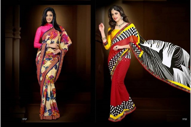 Womens-Girl-Wear-Beautiful-Sari-New-Fashion-Color-Printed-Saris-by-Prerna-Poly-Georgette-Sarees-
