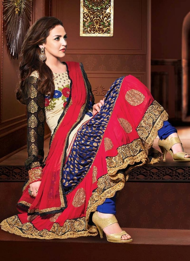 Girls-Wear-New-Fashion-Esha-Deol-Anarkali-Frock-Suits-Churidar-Salwar-Kamiz-Dress-2