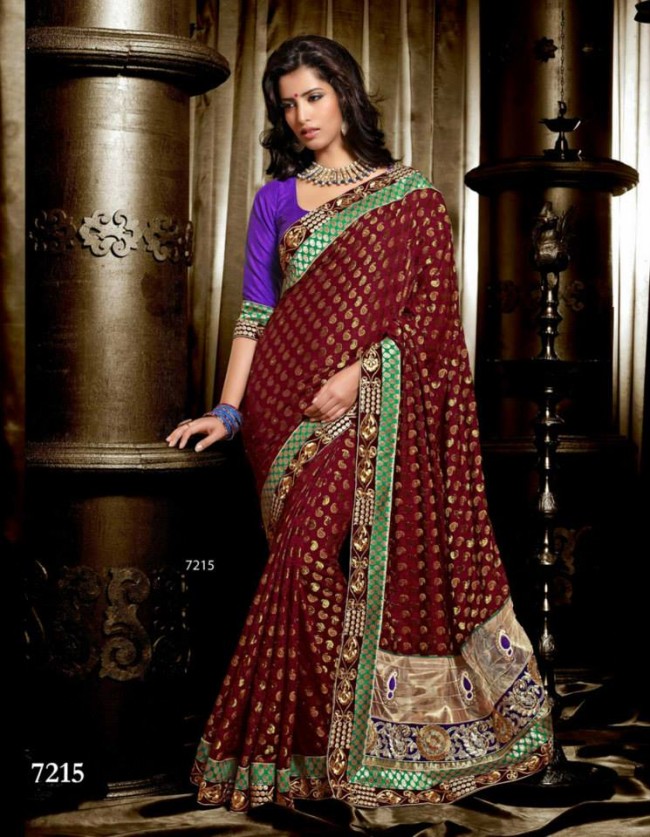 Wedding-Bridals-Indian-Printed-Colorful-Garnet-Red-Sarees-New-Fashion-Sari-Dress-for-Girls-Women-12
