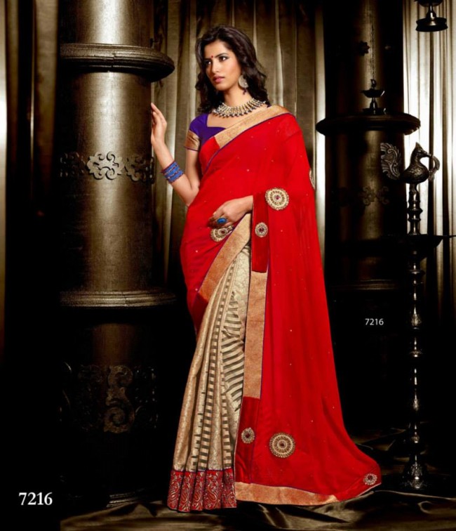 Wedding-Bridals-Indian-Printed-Colorful-Garnet-Red-Sarees-New-Fashion-Sari-Dress-for-Girls-Women-14