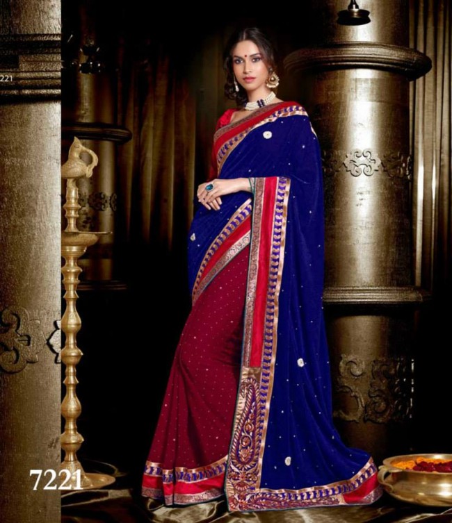 Wedding-Bridals-Indian-Printed-Colorful-Garnet-Red-Sarees-New-Fashion-Sari-Dress-for-Girls-Women-16
