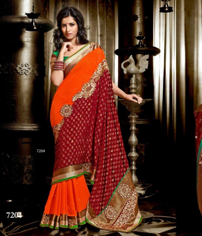 Wedding-Bridals-Indian-Printed-Colorful-Garnet-Red-Sarees-New-Fashion-Sari-Dress-for-Girls-Women-18