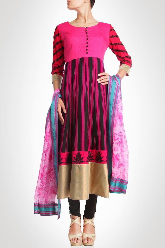 Anarkali-Churidar-Shalwar-Kamiz-New-Fashion-Style-Frock-Suits-by-Designer-Debashri-Samanta-3