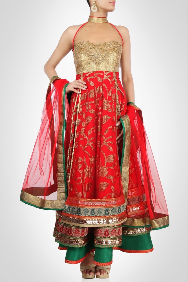 Indian-Fashion-Wedding-Bridal-Wear-Anarkali-Lehnga-Choli-Dress-by-Designer-Vandana-Sethi-2