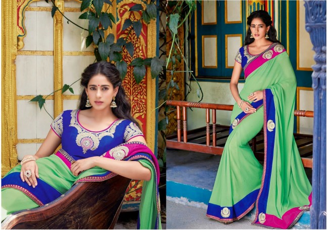 Womens-Girls-Wear-Indian-Festive-Stylish-Classy-Sari-New-Fashion-Blouse-Sarees-1
