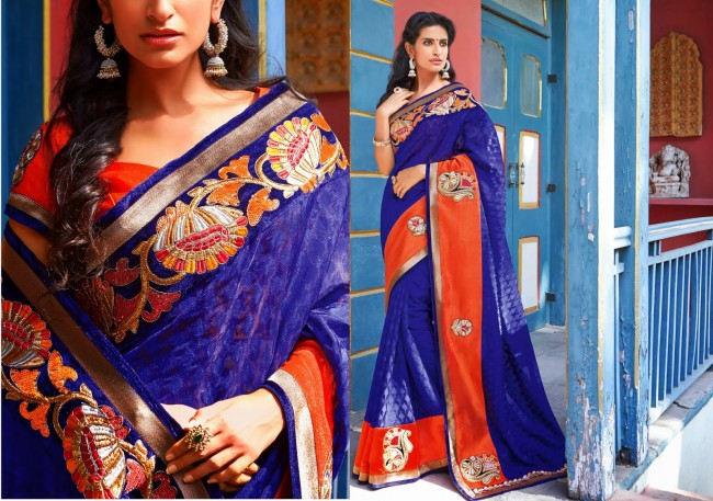 Womens-Girls-Wear-Indian-Festive-Stylish-Classy-Sari-New-Fashion-Blouse-Sarees-3