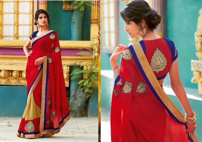 Womens-Girls-Wear-Indian-Festive-Stylish-Classy-Sari-New-Fashion-Blouse-Sarees-5