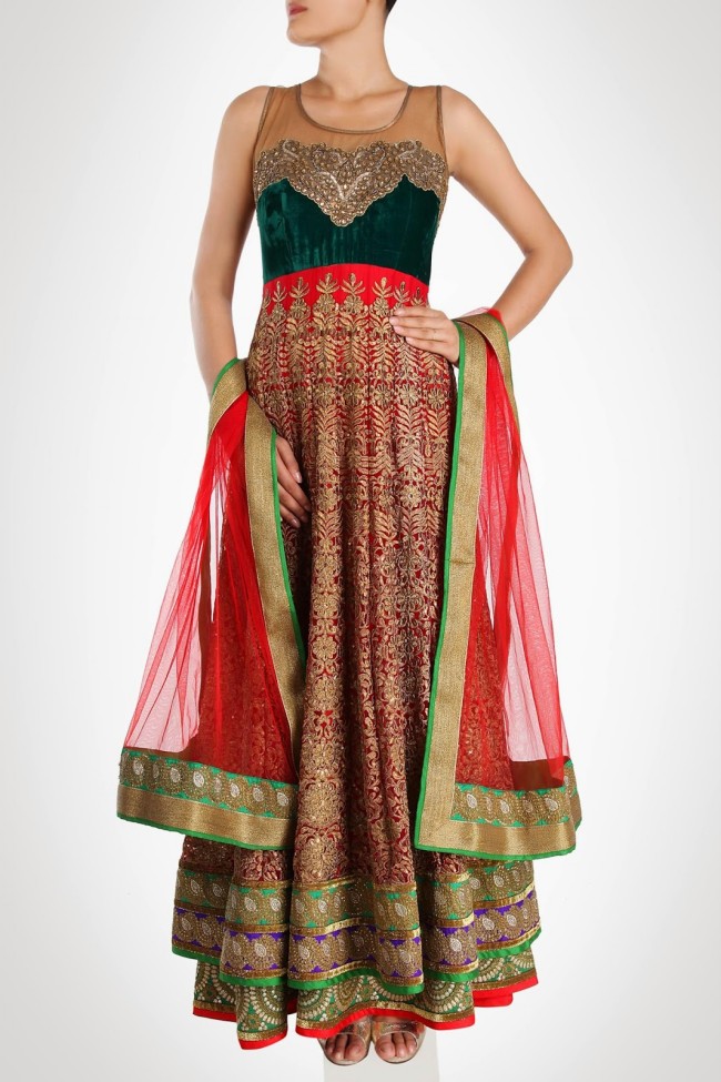 Anarkali Fancy Frocks Elegant Delightful and Royal Splendid Bridal-Wedding Suits Fashion-5
