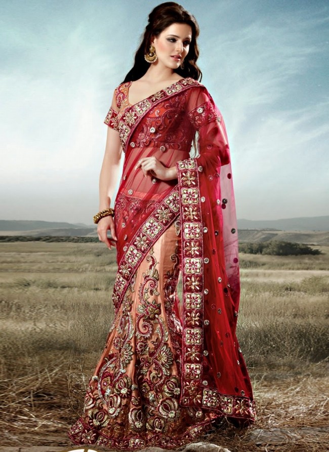 Stylish Embroidery Bridal-Wedding Lehanga-Choli Gown New Fashion Dress for Indian Brides-Dulhan-6