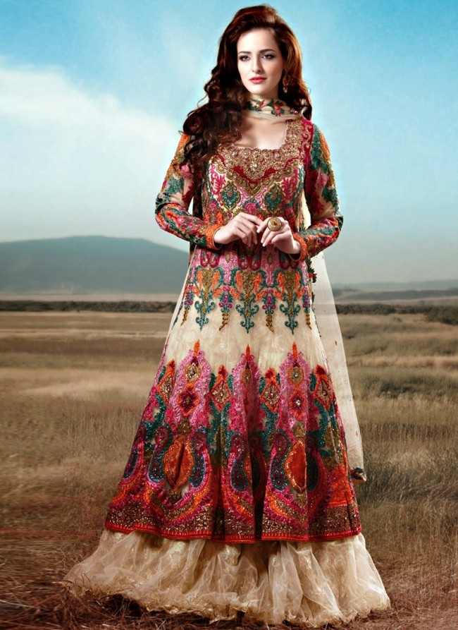 Stylish Embroidery Bridal-Wedding Lehanga-Choli Gown New Fashion Dress for Indian Brides-Dulhan-