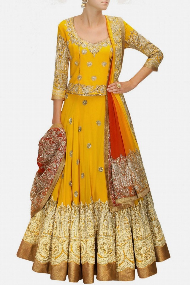New Fashion Dress Designer Divani Beautiful Bridal-Wedding Wear Crafted Lehanga-Sharara Designs-1