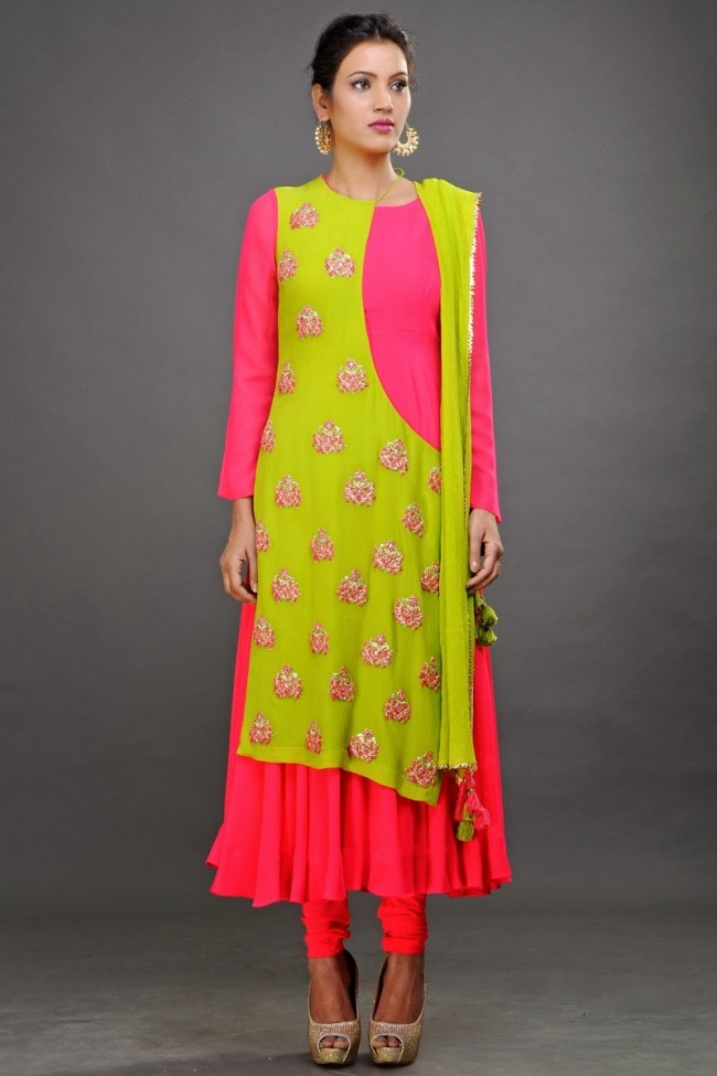 New Fashion Dress Designer Pooja Shroff Anarkali Churidar Salwar Kameez Designs-1