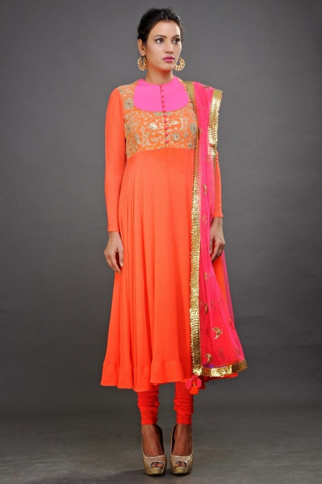 New Fashion Dress Designer Pooja Shroff Anarkali Churidar Salwar Kameez Designs-2
