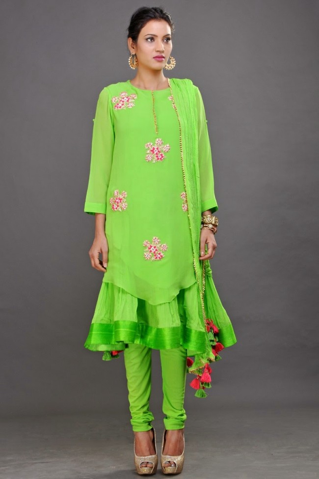 New Fashion Dress Designer Pooja Shroff Anarkali Churidar Salwar Kameez Designs-5