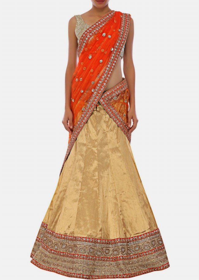 Unique And Stylish Indian Wedding-Bridal Lehanga-Choli-Sharara Dress by Kalkifashion-8