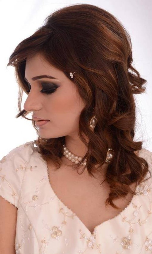 Latest Wedding-Bridal Hairstyle Best for Long-Short Curly Hair Cuts-8