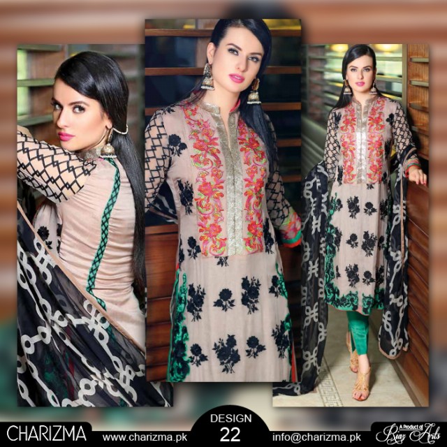 Charizma Luxury Chiffon Eid Wear Fancy Dress for Girls-Women-11