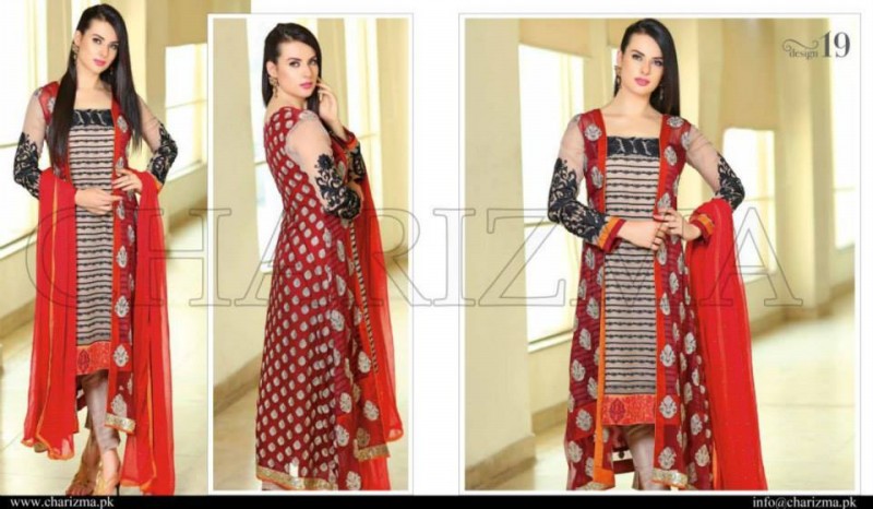 Charizma Luxury Chiffon Eid Wear Fancy Dress for Girls-Women-3